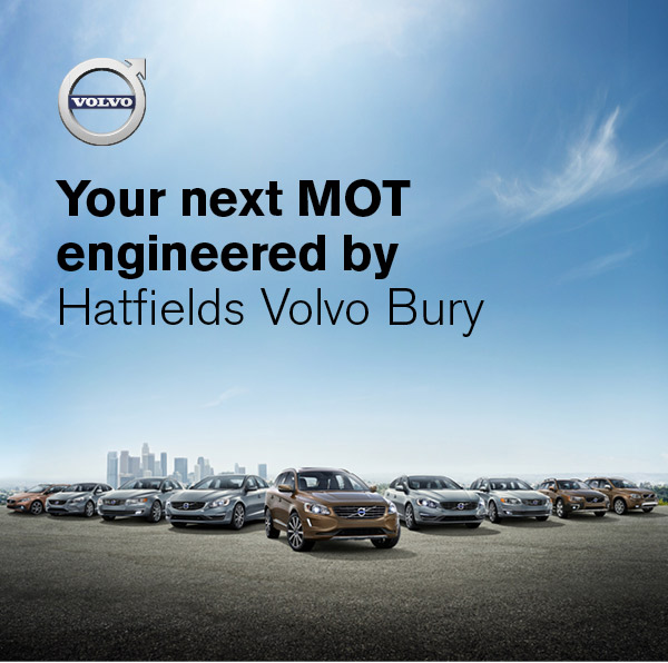 Your next MOT engineered by Hatfields Volvo Bury